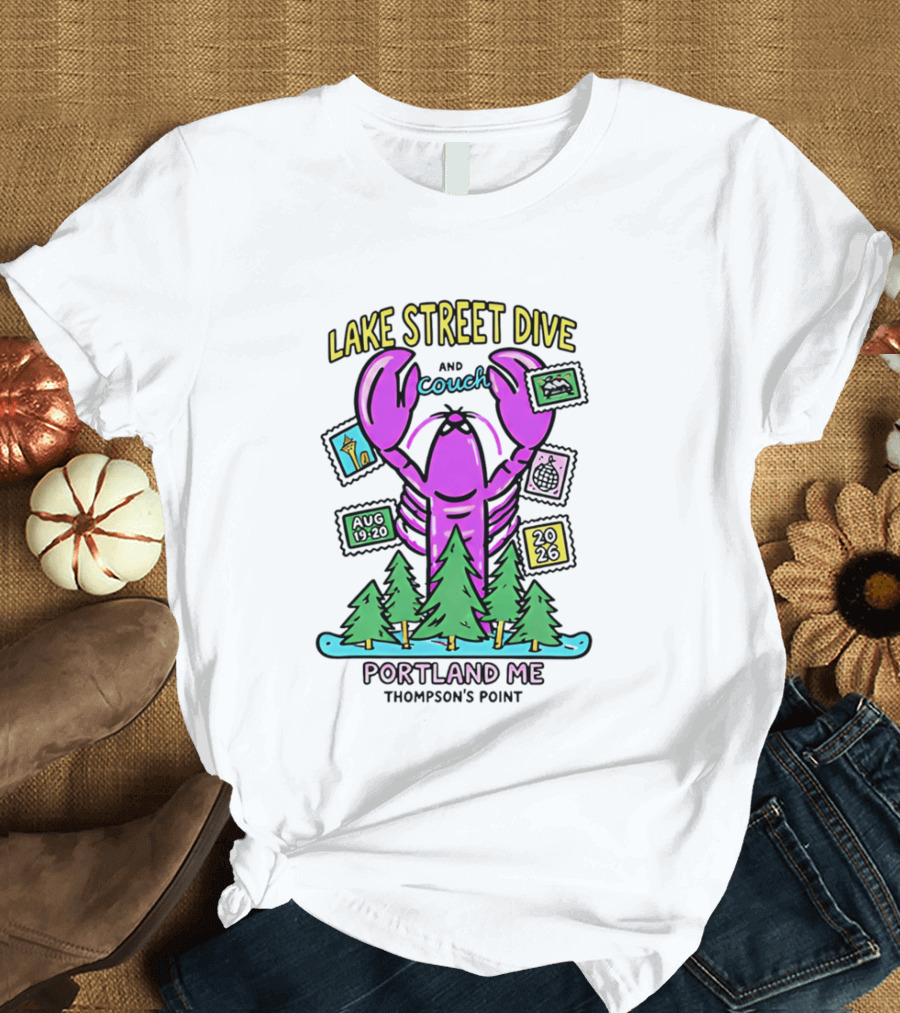 Lake Street Dive Couch Lobster Portland ME Thompson's Point August 19 20 2023 T-Shirt
