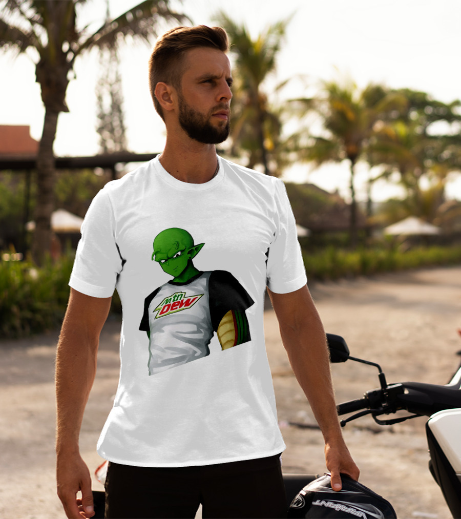 Piccolo Dragon Ball Z Character In Mtn Dew T-Shirt