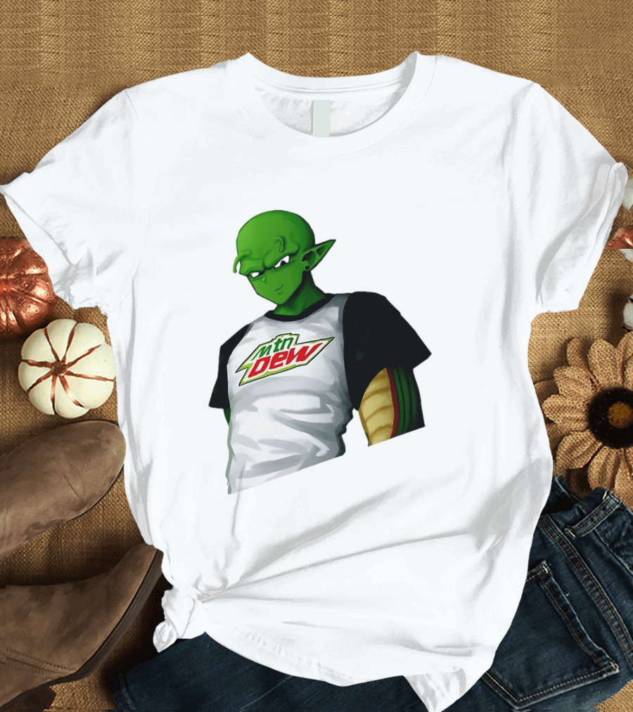 Piccolo Dragon Ball Z Character In Mtn Dew T-Shirt