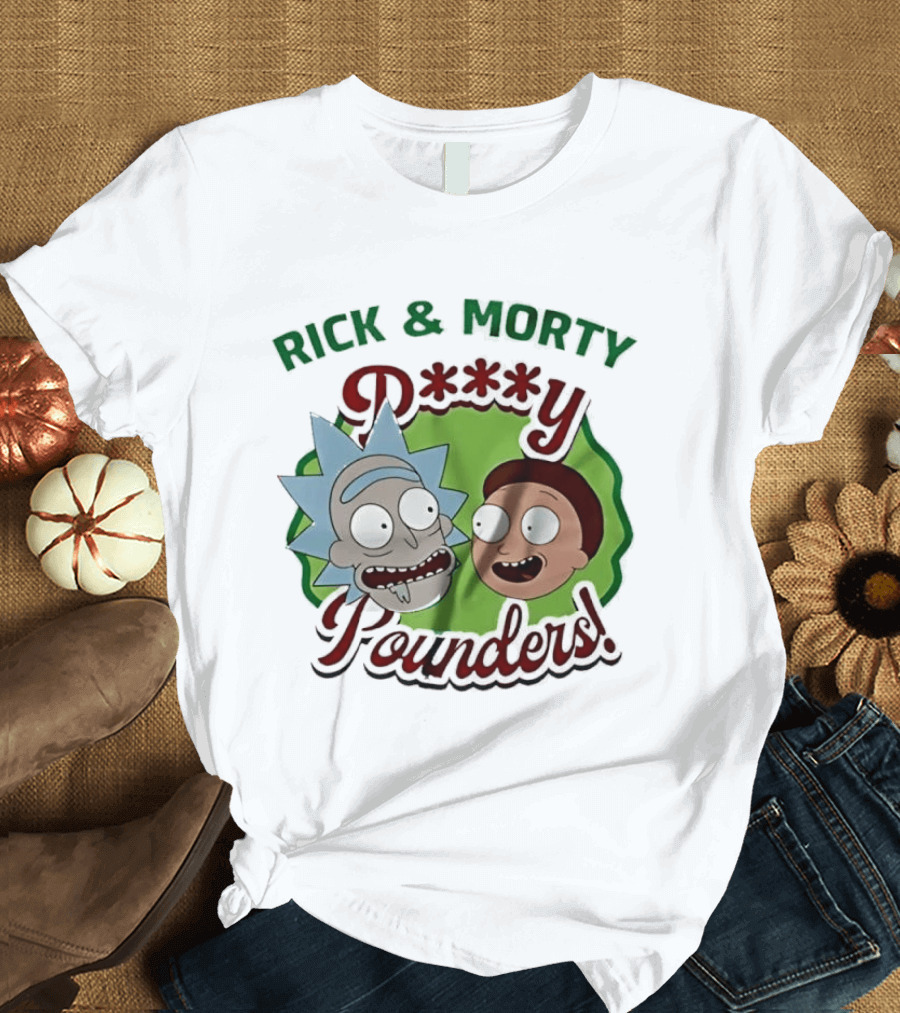 Rick And Morty P<strong></strong>y Pounders Cartoon Characters Green Portal T-Shirt