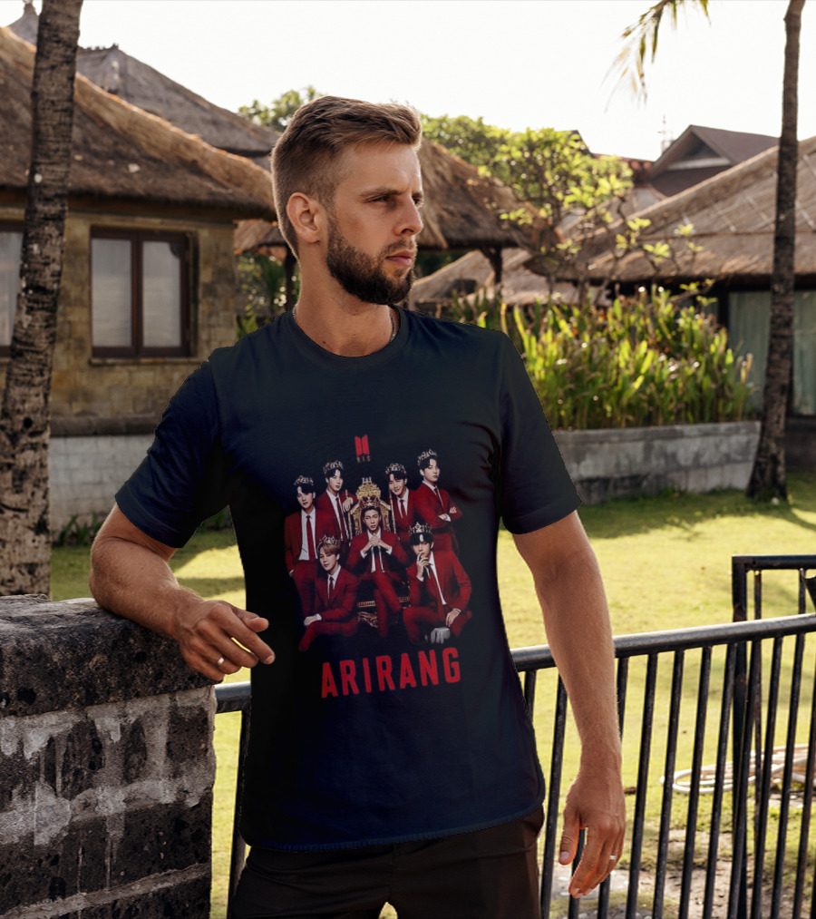 BTS World Tour 2026 Arirang Red Suits And Crowns T-Shirt