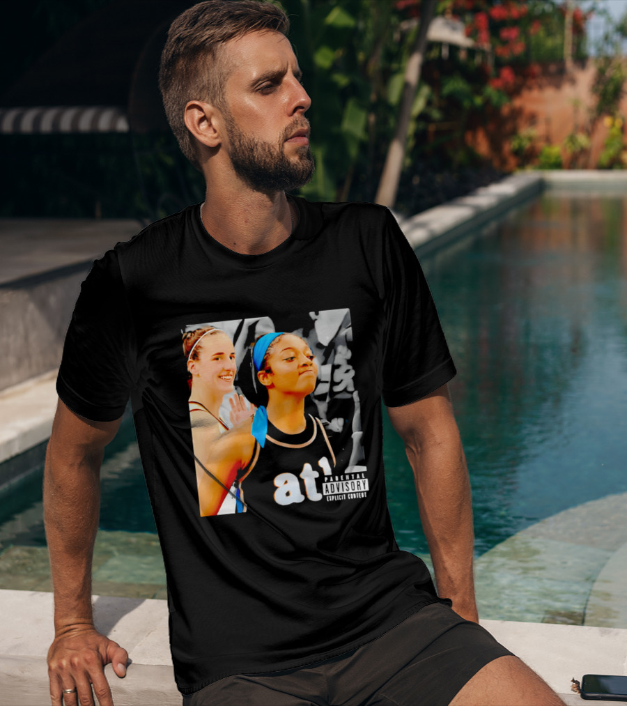 Caitlin Clark Angel Reese Memorable Moment Parental Advisory Explicit Content T-Shirt