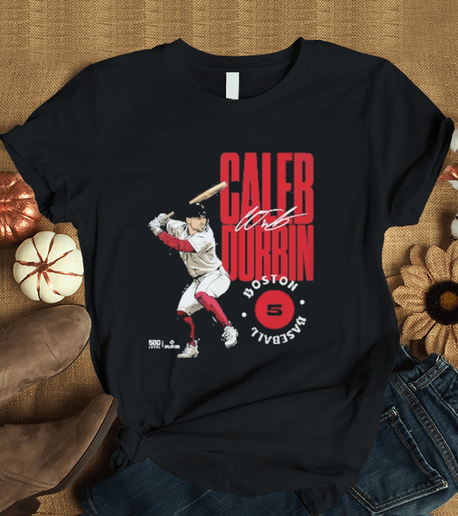 Caleb Durbin Boston Baseball Stamp Number 5 T-Shirt