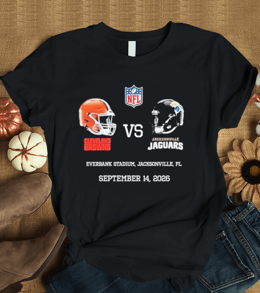 Cleveland Browns Vs Jacksonville Jaguars NFL EverBank Stadium Jacksonville FL September 14 2026 T-Shirt