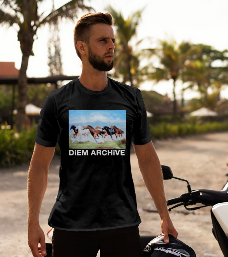 Diem Archive Running Horses Iconic Bet On A Horse T-Shirt