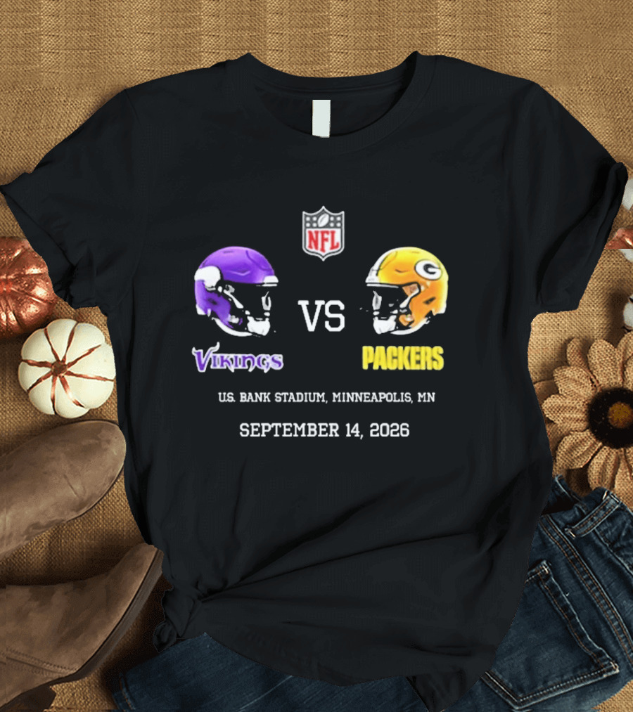 Green Bay Packers Vs Minnesota Vikings NFL September 14 2023 US Bank Stadium Minneapolis MN T-Shirt