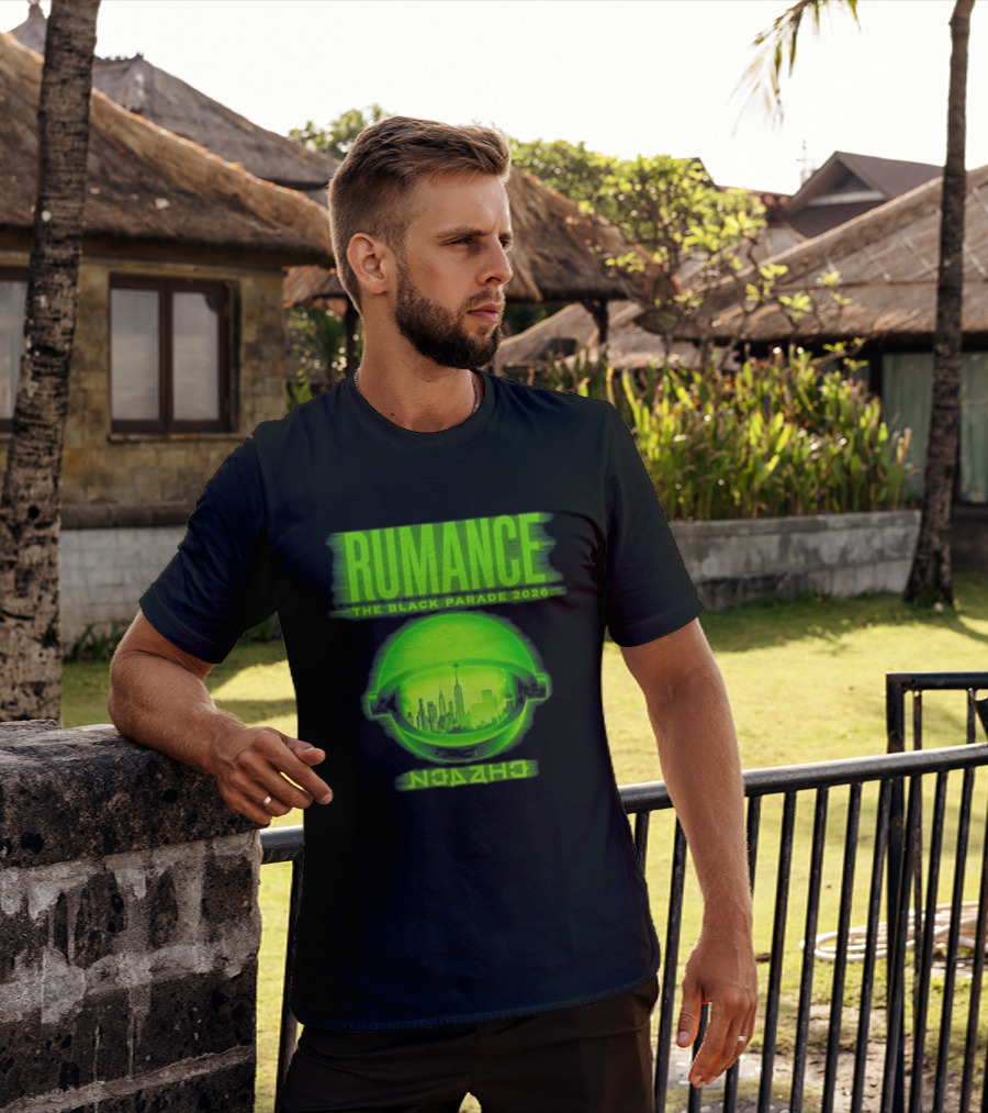 RUMANCE The Black Parade 2026 Neon Cityscape T-Shirt