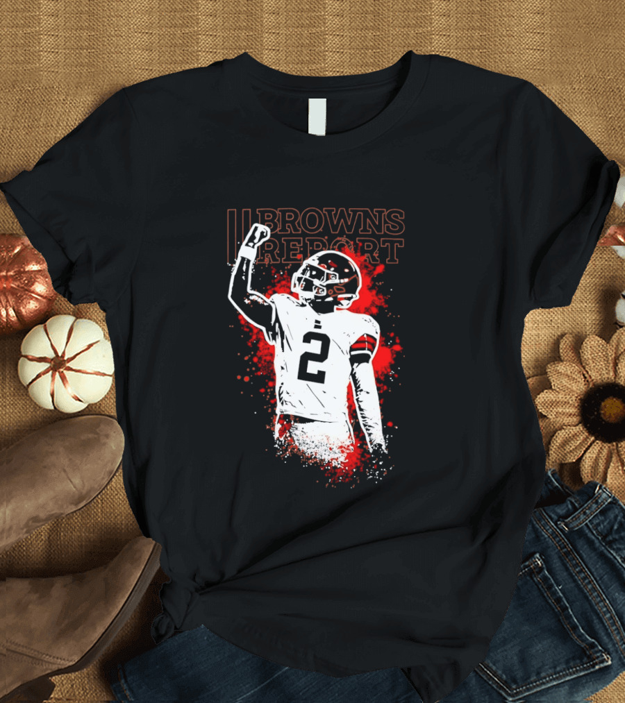 Shedeur Sanders Perfect Timing 2 Browns Report Cleveland Browns T-Shirt