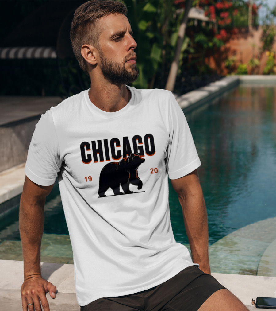 Chicago Bears 1920 Walking Grizzly Orange T-Shirt