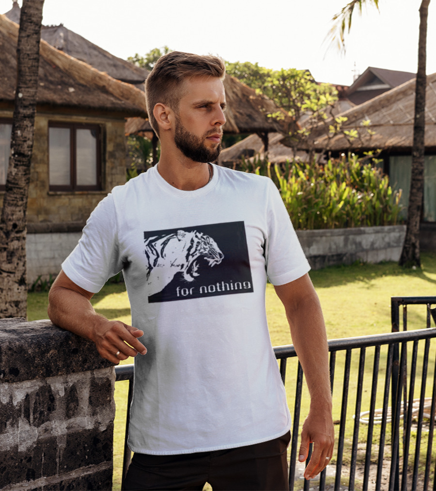 Tiger Head With For Nothing T-Shirt