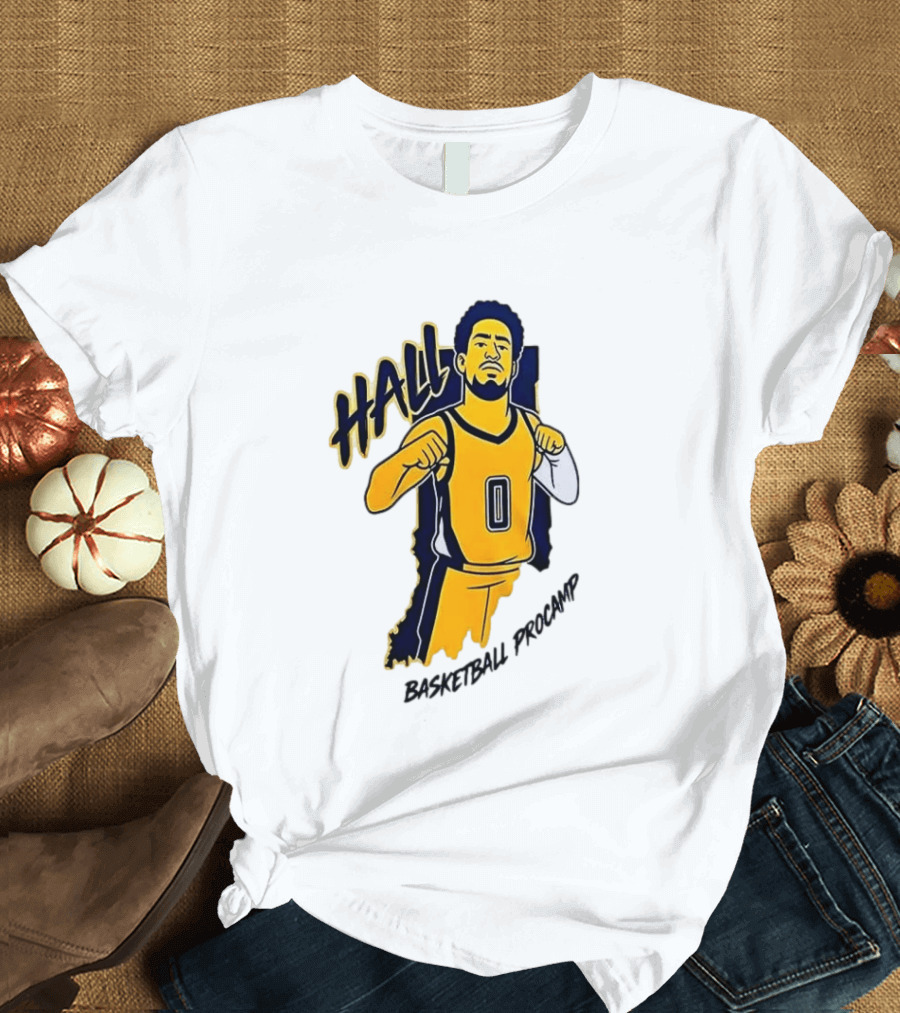 Indiana Pacers Haliburton Hall 0 Basketball Procamp T-Shirt