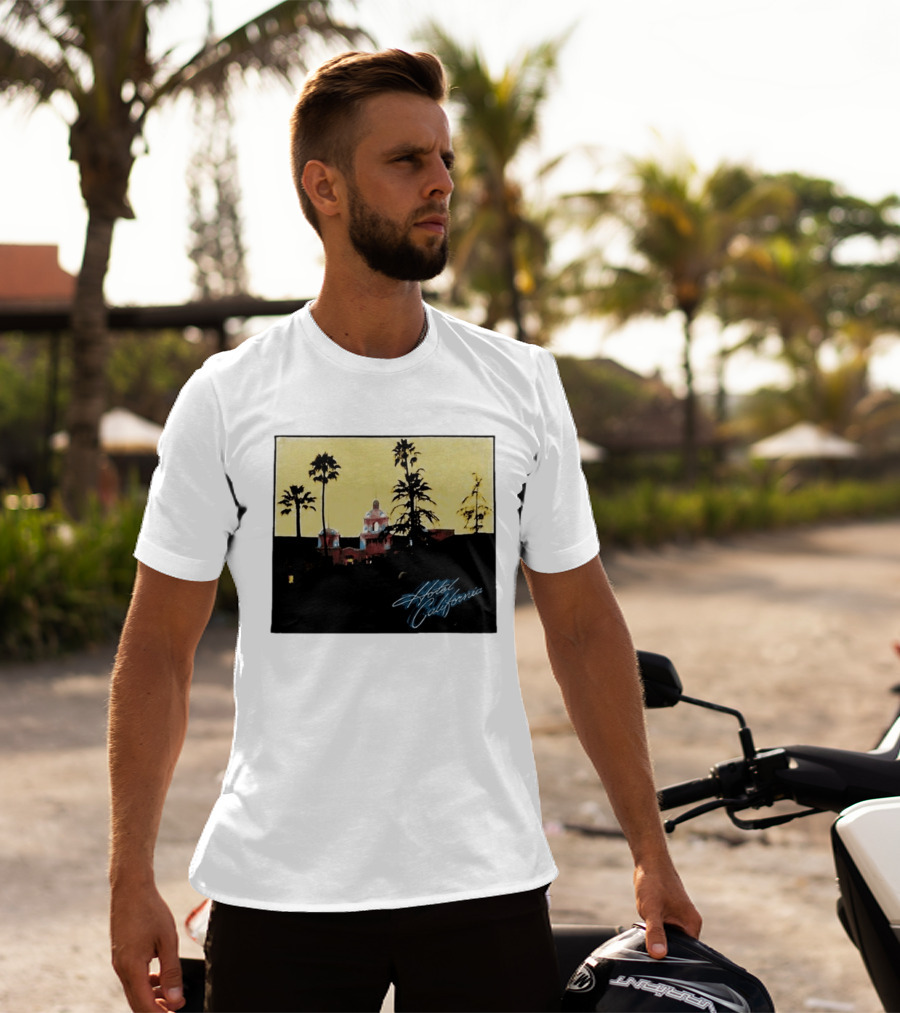 Hotel California Resort Scene 90s Eagles Justin Bieber 1995 T-Shirt