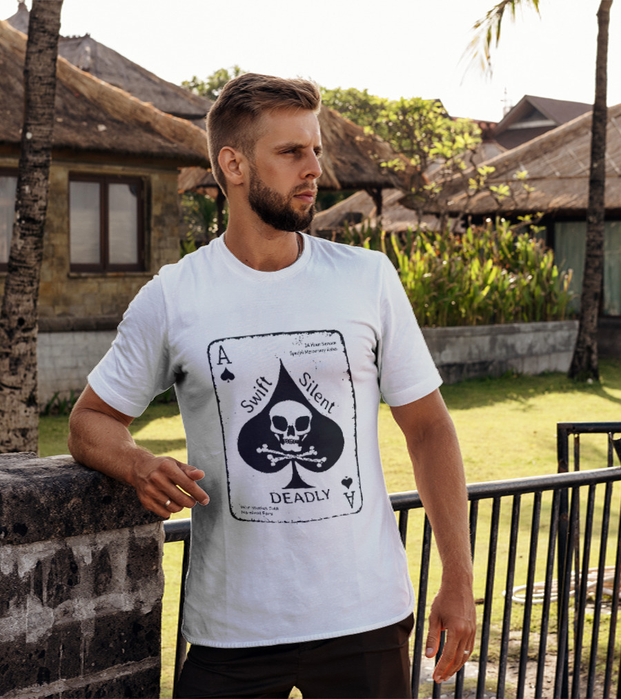 Swift Silent Deadly Ace Of Spades Skull Nominal Fees T-Shirt