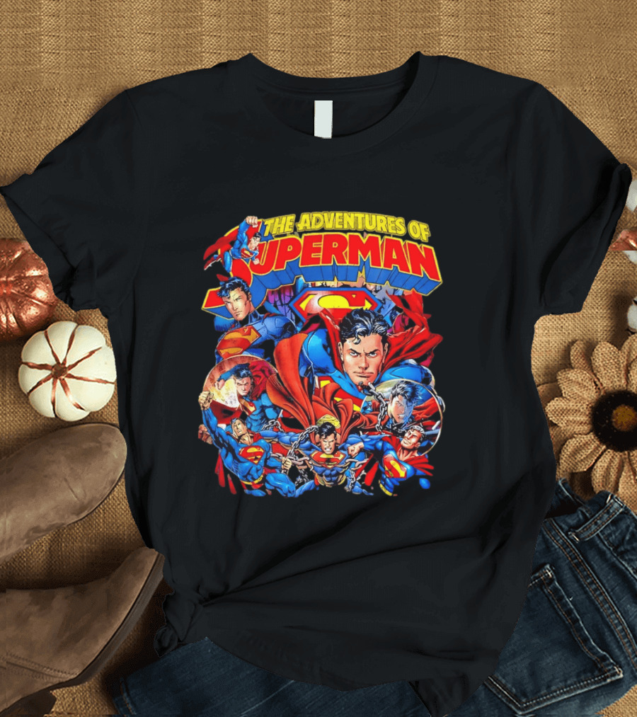 The Adventures Of Superman Iconic 2026 Comic Collage T-Shirt