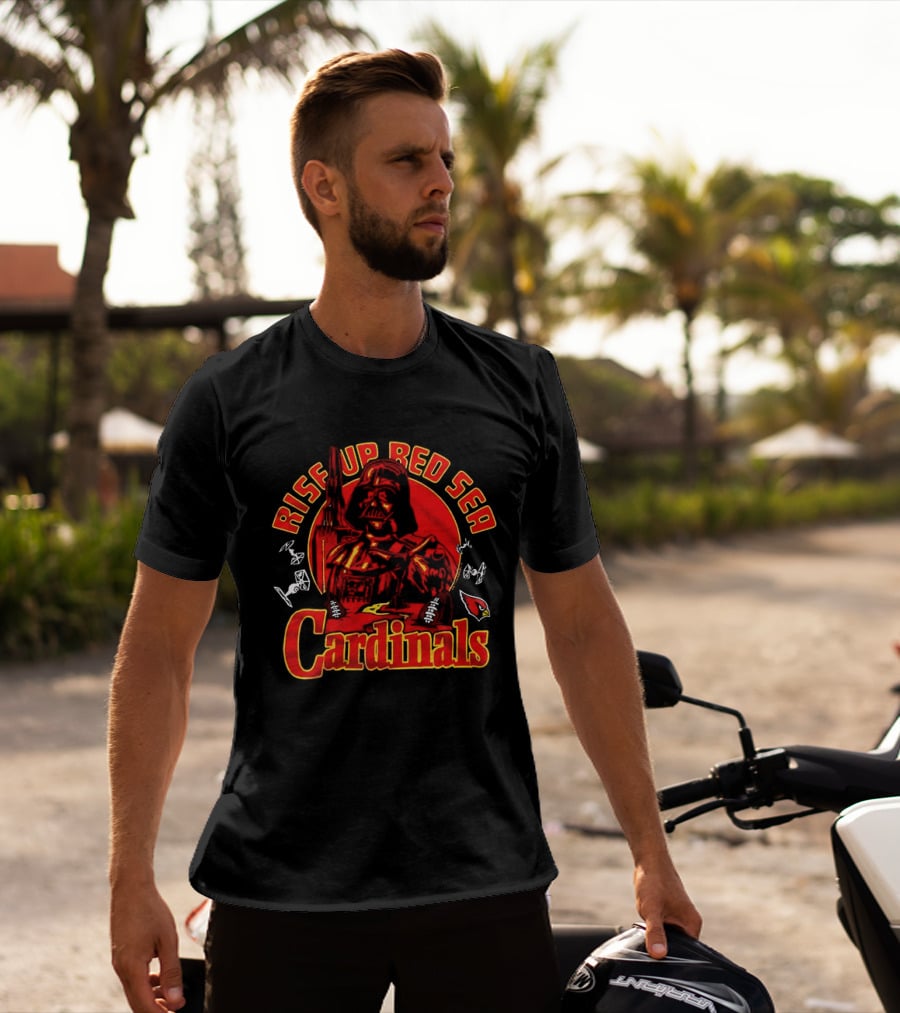 Rise Up Red Sea Darth Vader Cardinals T-Shirt
