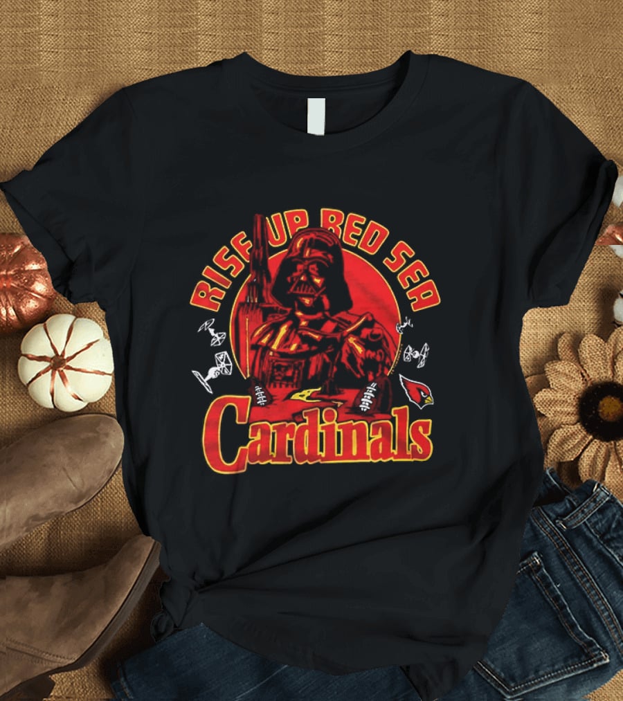 Rise Up Red Sea Darth Vader Cardinals T-Shirt