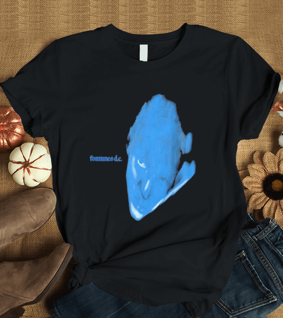 Fontaines D.C. Dopamine Chamber Blue Cover Black T-Shirt