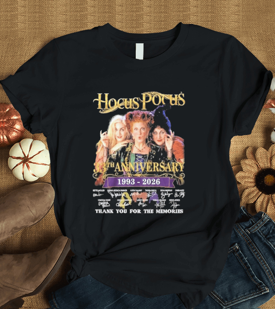 Hocus Pocus 33rd Anniversary 1993 2026 Thank You For The Memories T-Shirt