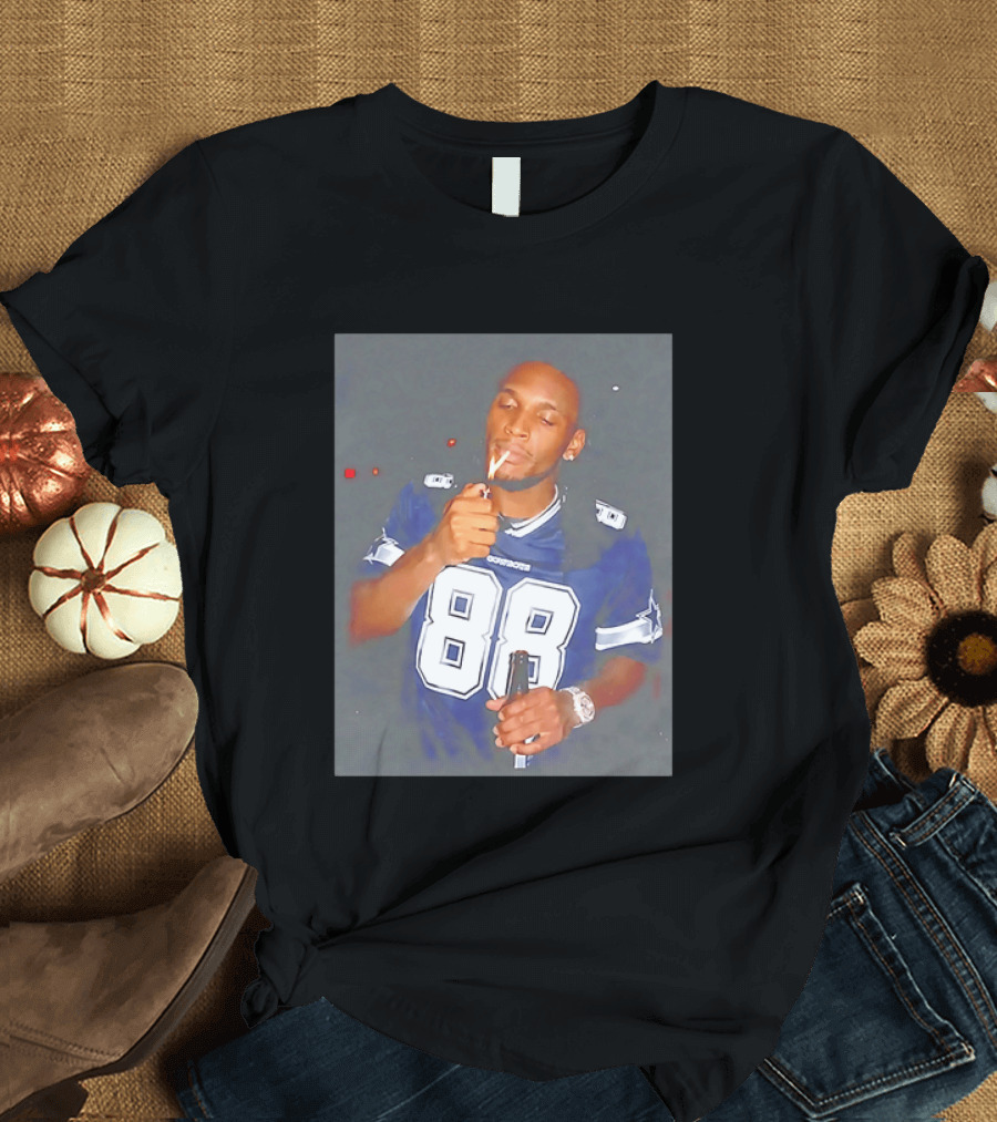 CeeDee Lamb Dallas Cowboys 88 Jersey Holding Beer Smoking T-Shirt