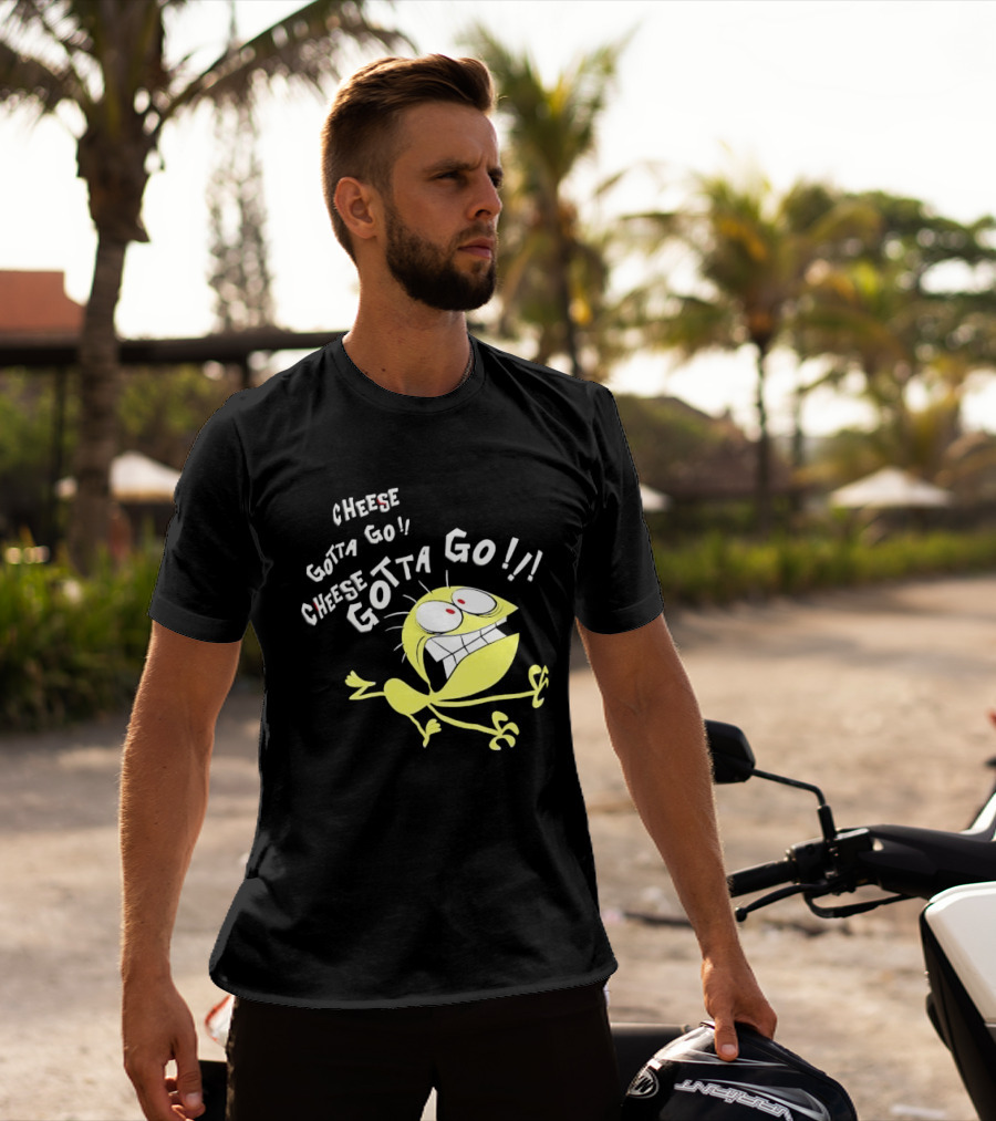 Cheese Gotta Go!! Yellow Cartoon Imaginary Friend T-Shirt
