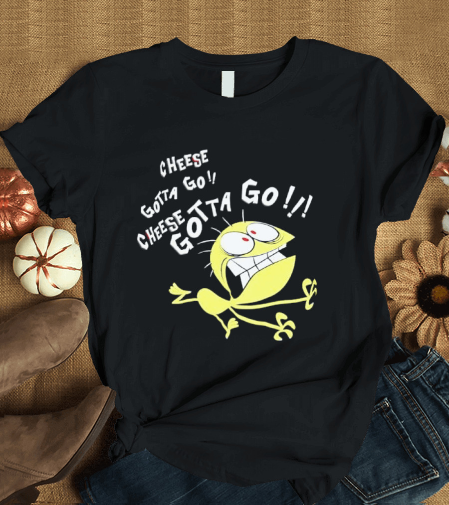 Cheese Gotta Go!! Yellow Cartoon Imaginary Friend T-Shirt