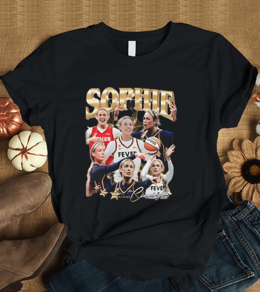 Sophie Cunningham Indiana Fever Basketball Star Collage T-Shirt