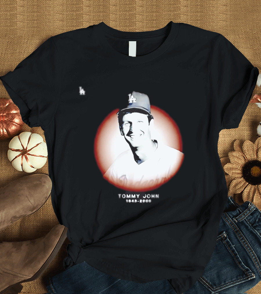 Tommy John 1943 2026 Memorial Baseball LA Dodgers T-Shirt