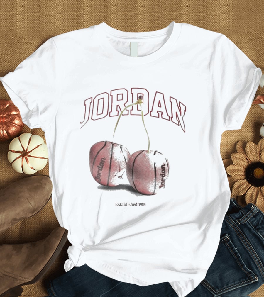 Jordan Established 1984 Basketball Cherries T-Shirt