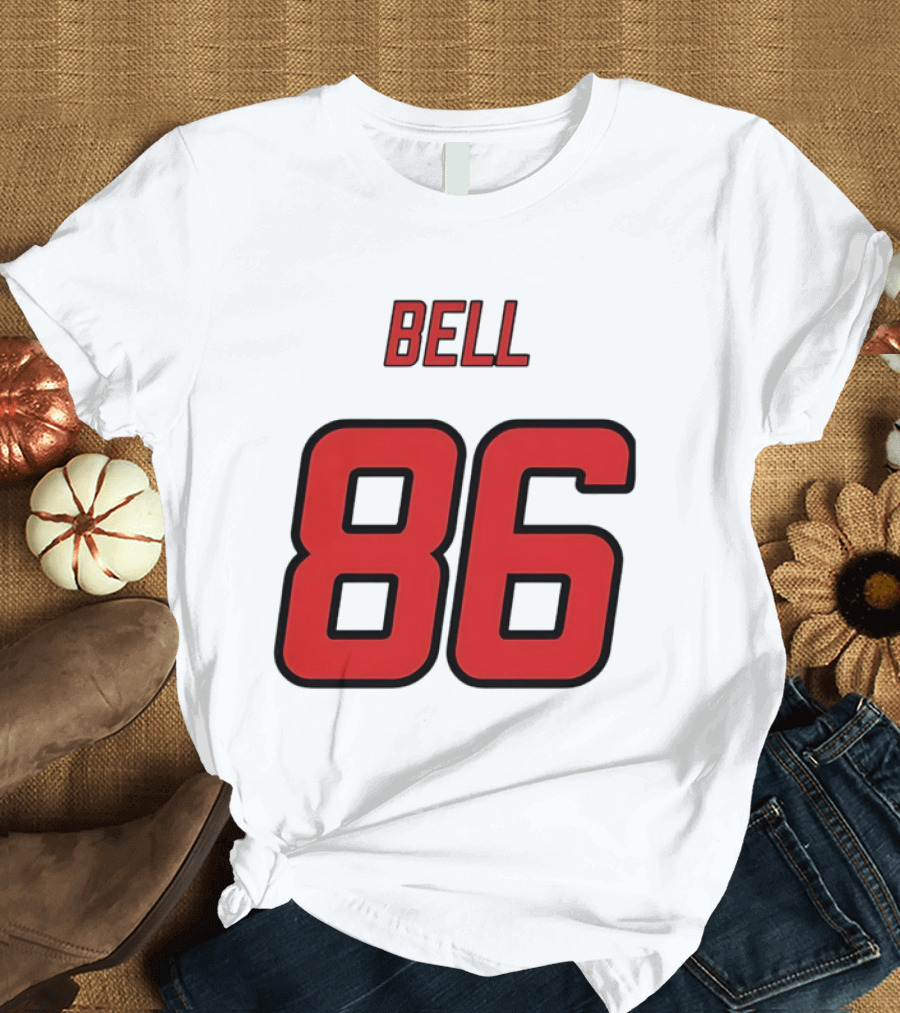 Bell 86 Red Jersey Number Sports T-Shirt
