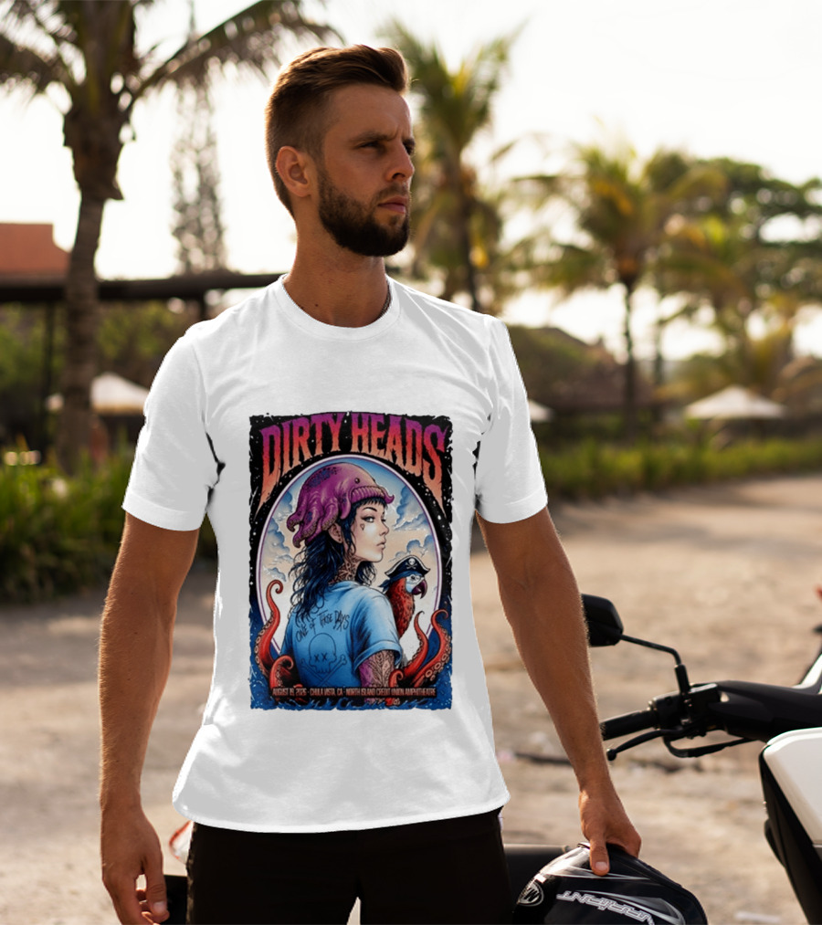 Dirty Heads One Of Those Days Pirate Octopus North Island Credit Union Amphitheatre Chula Vista CA Aug 19 2026 T-Shirt