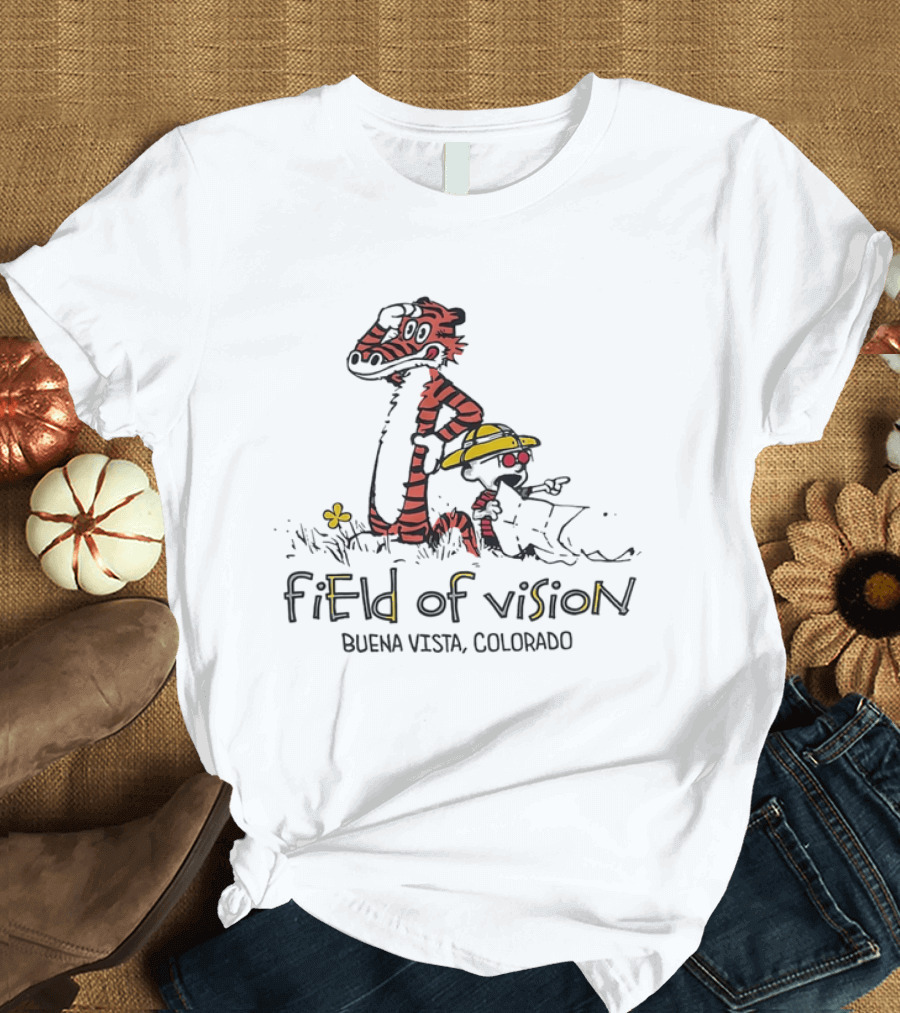 Field Of Vision Cartoon Boy Tiger Buena Vista Colorado T-Shirt