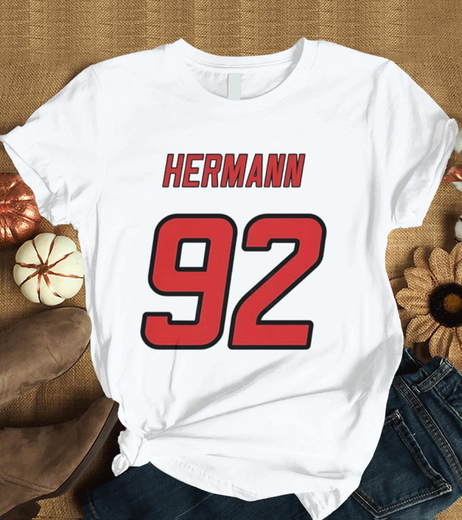 Hermann 92 Red Lettering Athletic Jersey T-Shirt