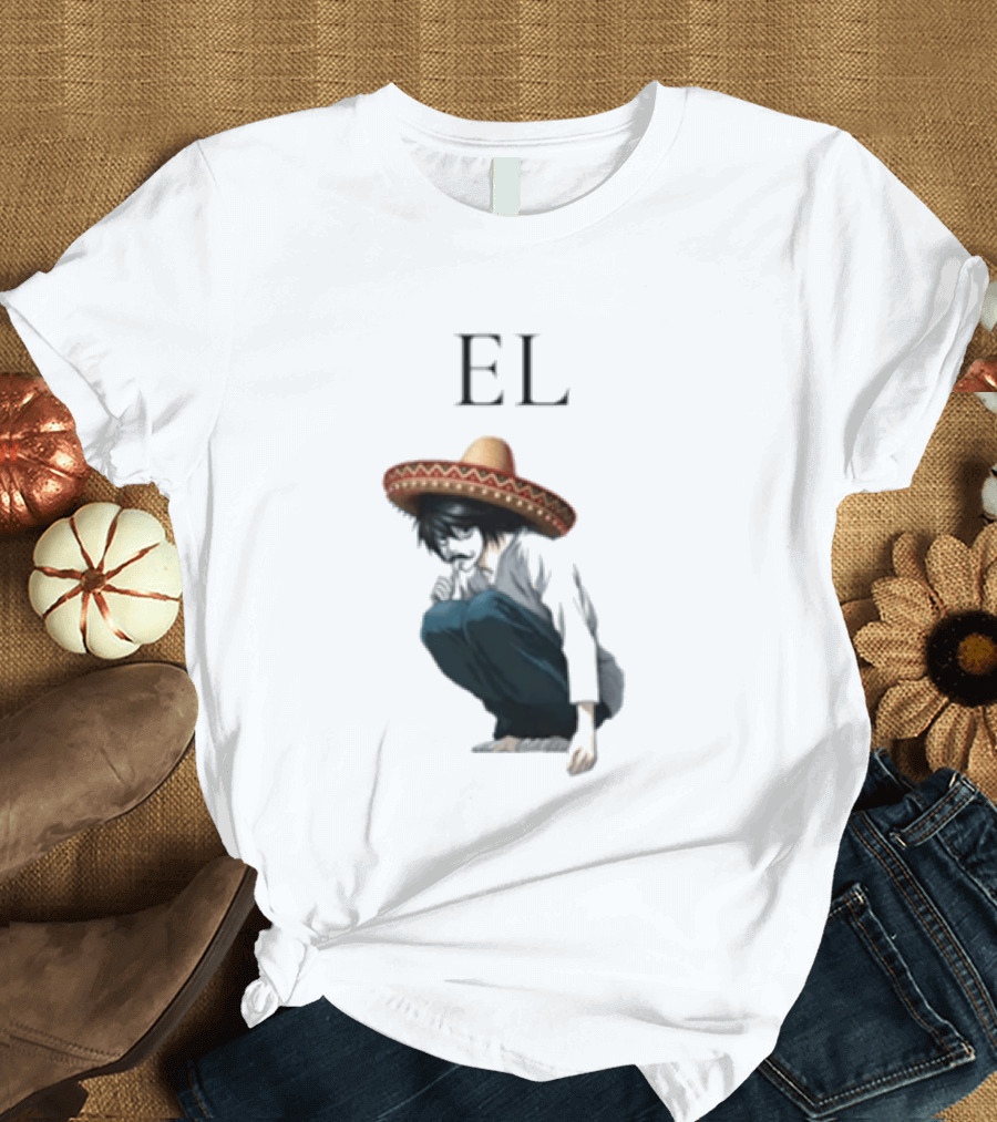 El L Death Note Mariachi Sombrero T-Shirt