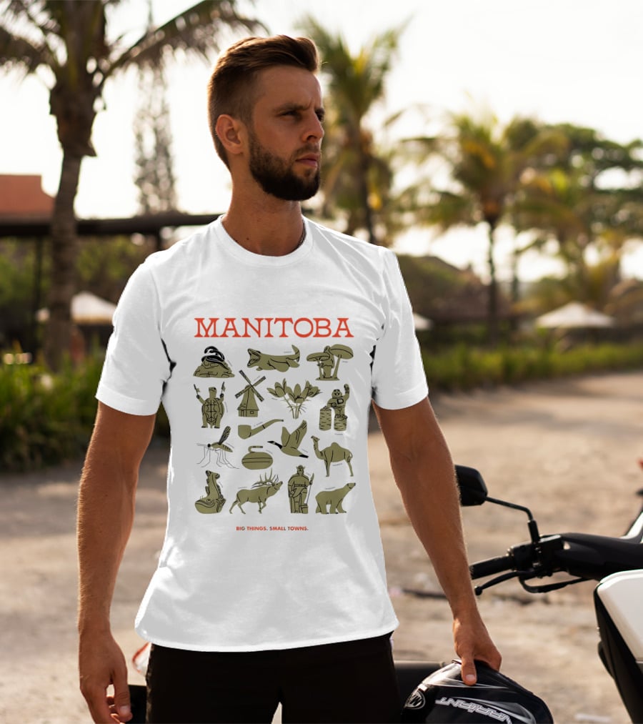 Manitoba Roadside Attractions Big Things Small Towns Statues Gold T-Shirt