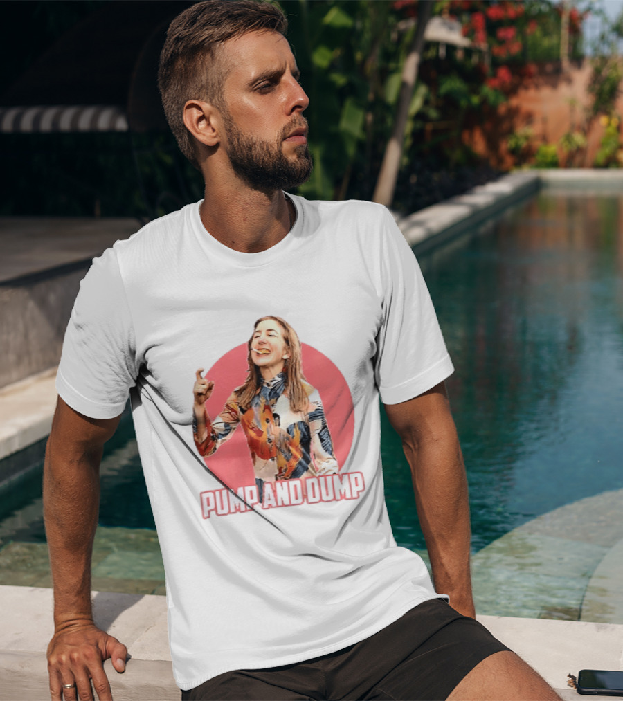 Pump And Dump Woman With Cigarette Retro Style Collage T-Shirt
