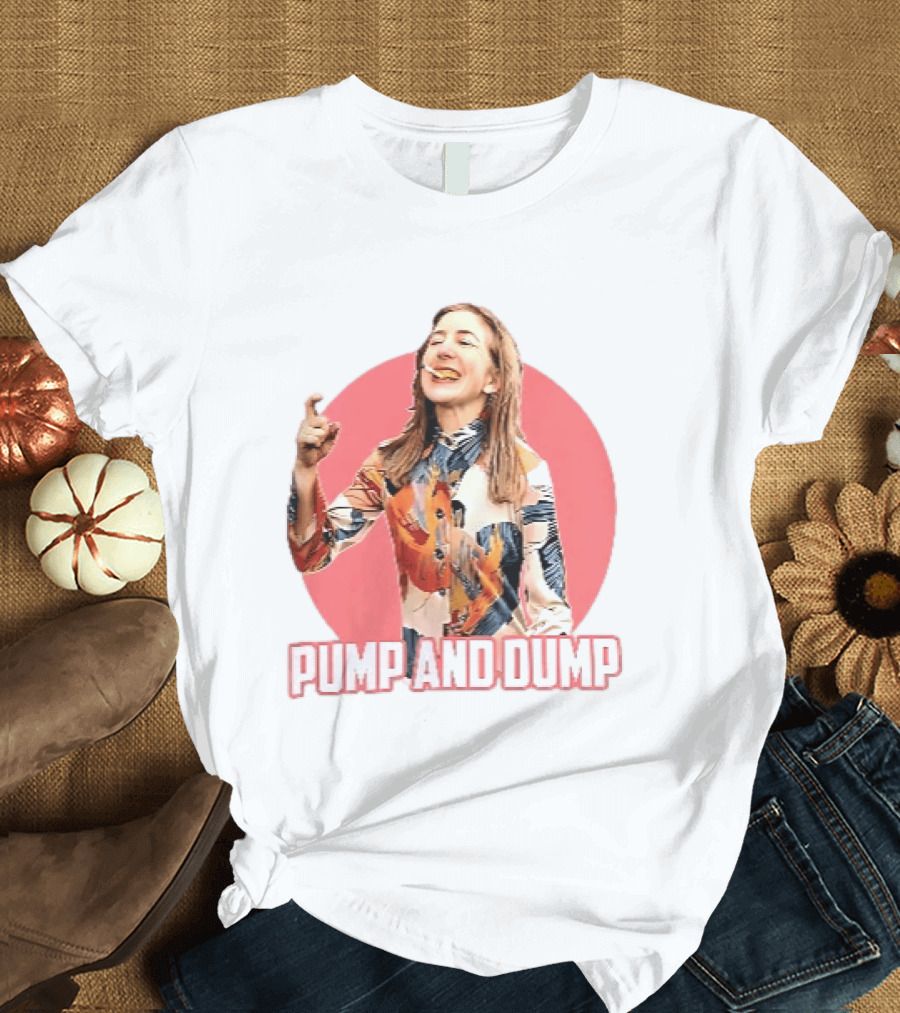 Pump And Dump Woman With Cigarette Retro Style Collage T-Shirt