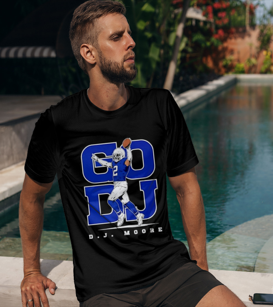 GO DJ D.J. Moore Football Player Buffalo Sports Blue 2 T-Shirt
