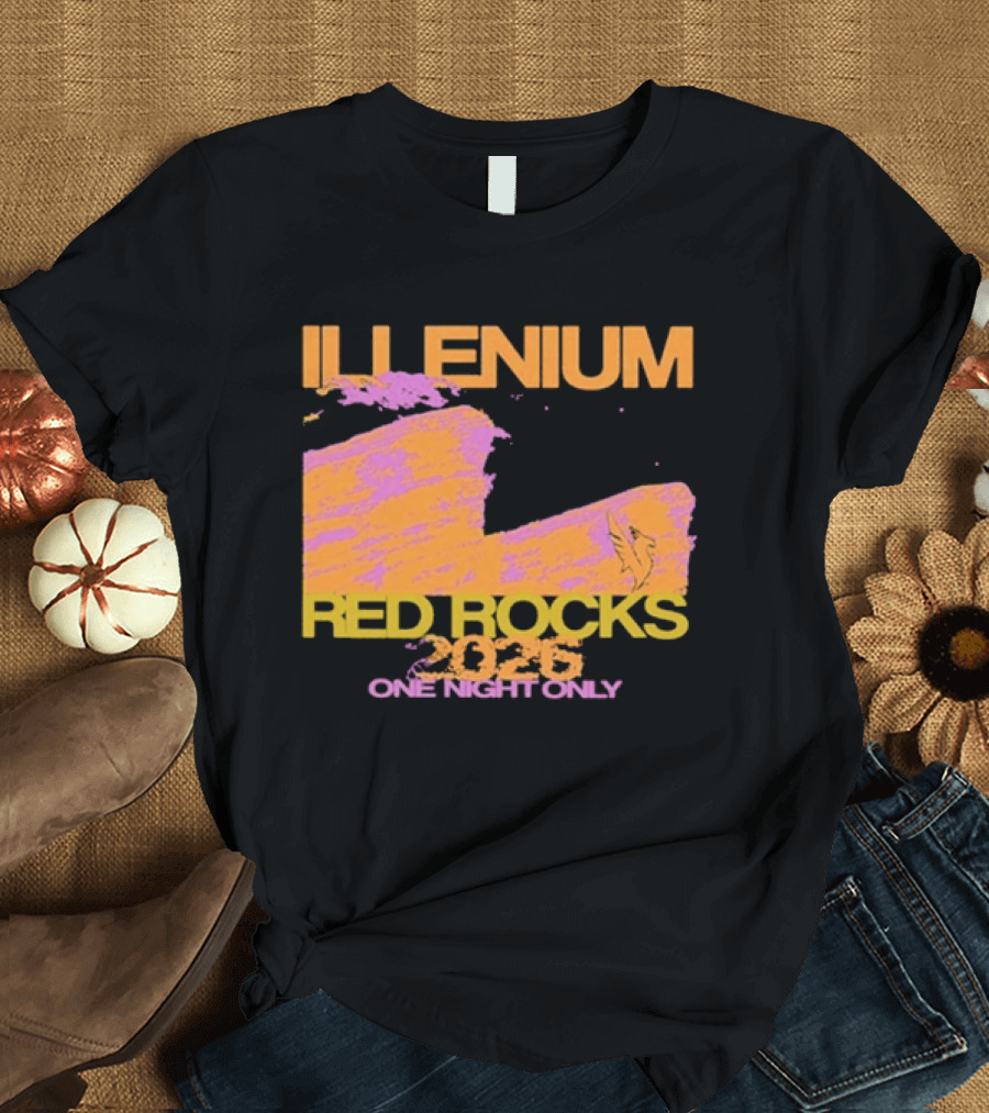 ILLENIUM Red Rocks 2026 One Night Only Event August 19 T-Shirt