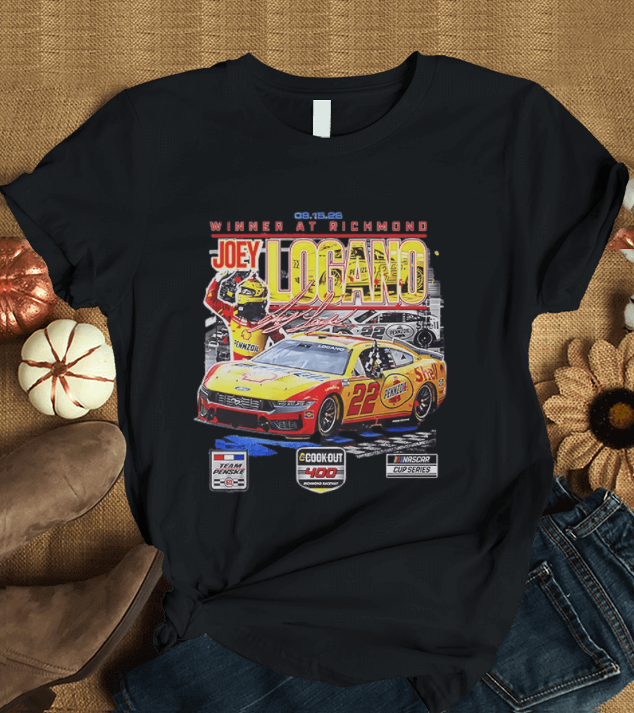 Joey Logano Winner At Richmond 2026 Team Penske Cookout 400 NASCAR Cup Series T-Shirt