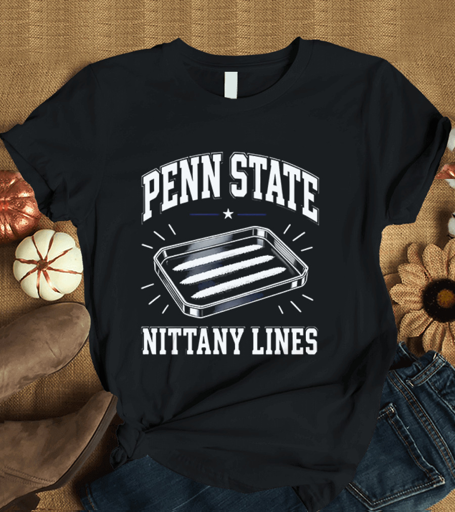 Penn State Nittany Lines Humor Cocaine Tray Jokes T-Shirt