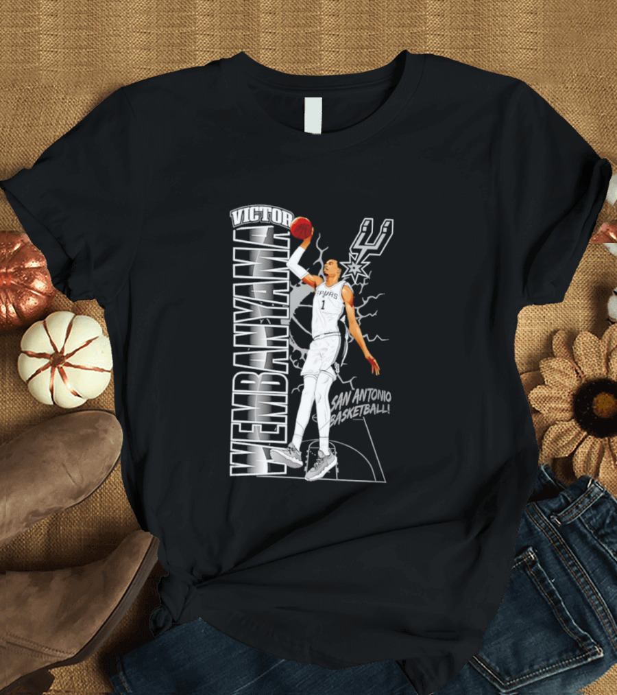 San Antonio Spurs Victor Wembanyama Basketball T-Shirt