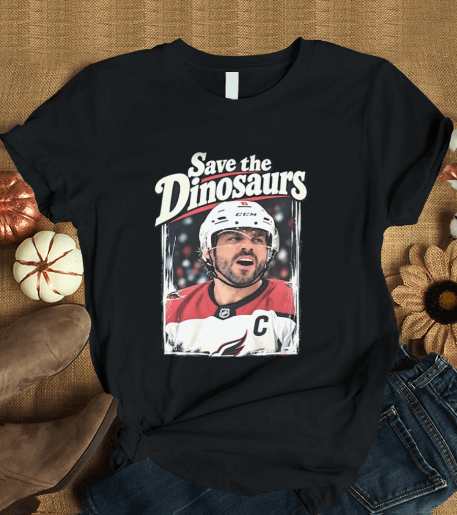 Save The Dinosaurs Hockey Captain With C Jersey T-Shirt