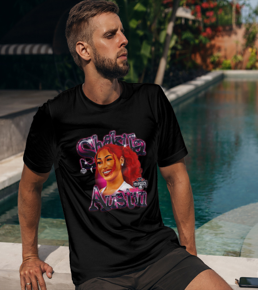 Shakira Austin Washington Mystics WNBA Red Hair T-Shirt