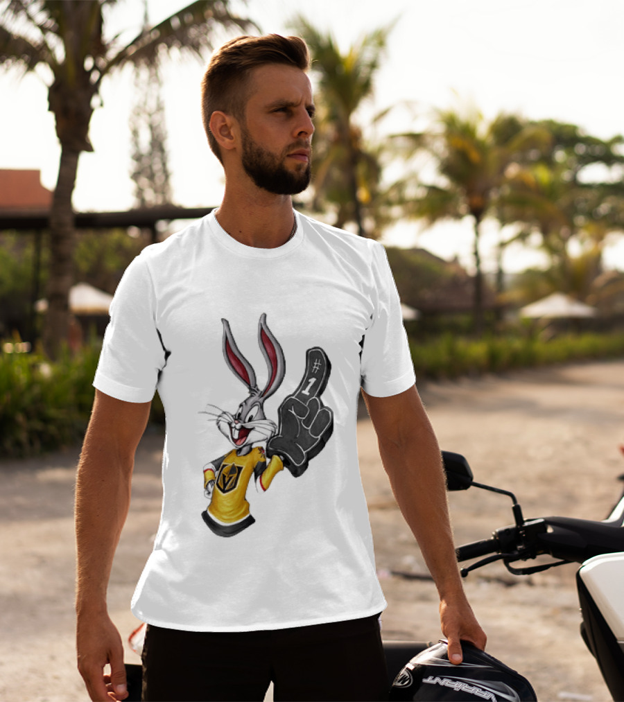 Bugs Bunny #1 Fan Vegas Golden Knights Hockey T-Shirt
