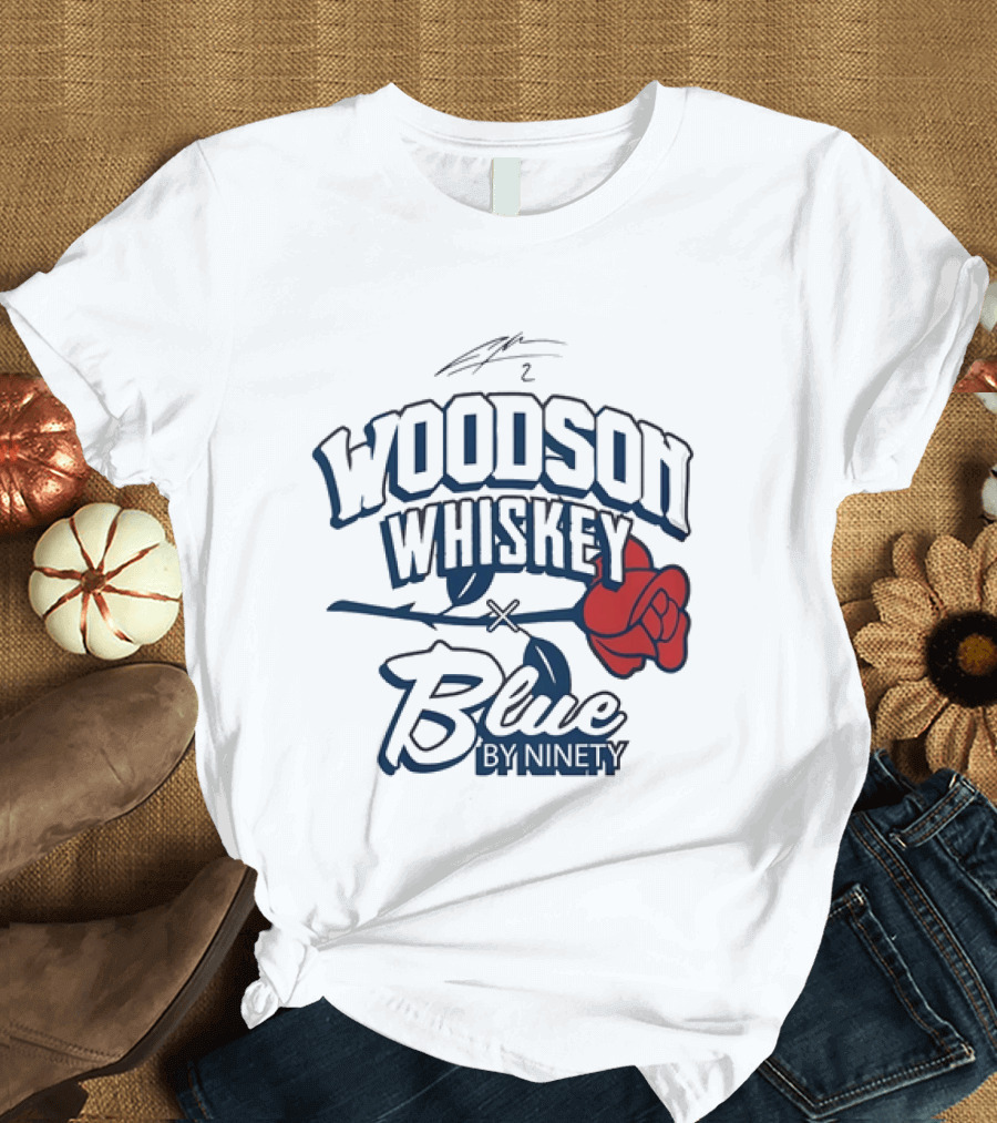 Woodson Whiskey Blue By Ninety Red Rose Collaboration T-Shirt