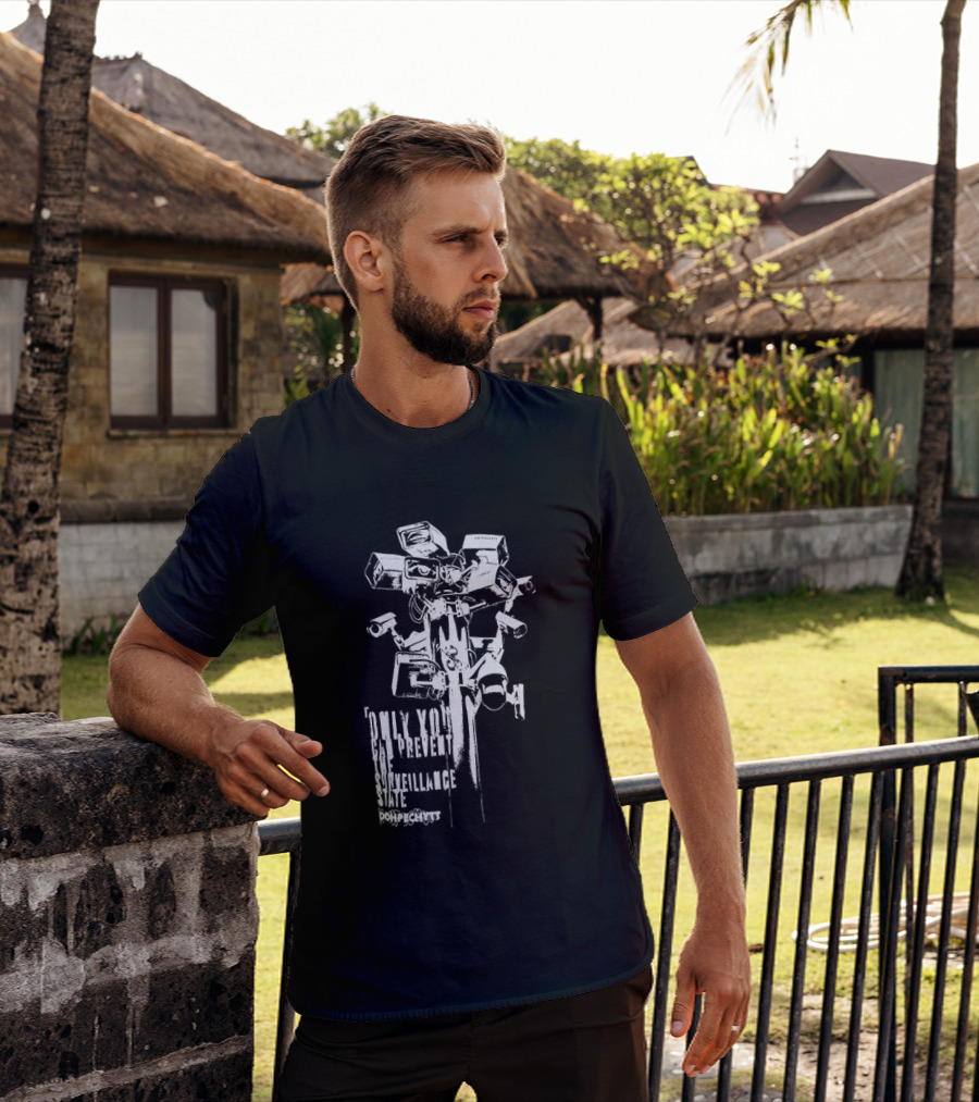 CCTV Security Camera Dystopian Only You Can Prevent The Surveillance State Flock T-Shirt