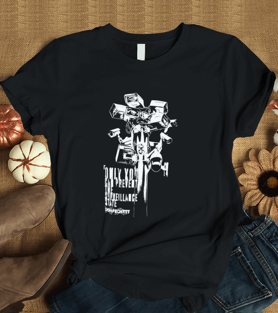 CCTV Security Camera Dystopian Only You Can Prevent The Surveillance State Flock T-Shirt