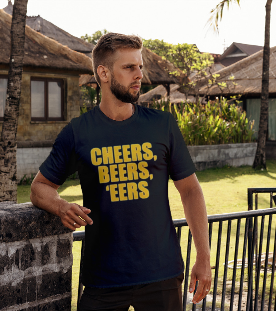 Cheers Beers 'Eers West Virginia Mountaineers NCAA Tailgate Party T-Shirt