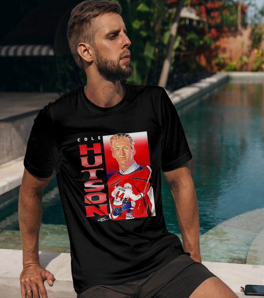 Cole Hutson Washington Capitals Vertical NHL Hockey 44 T-Shirt