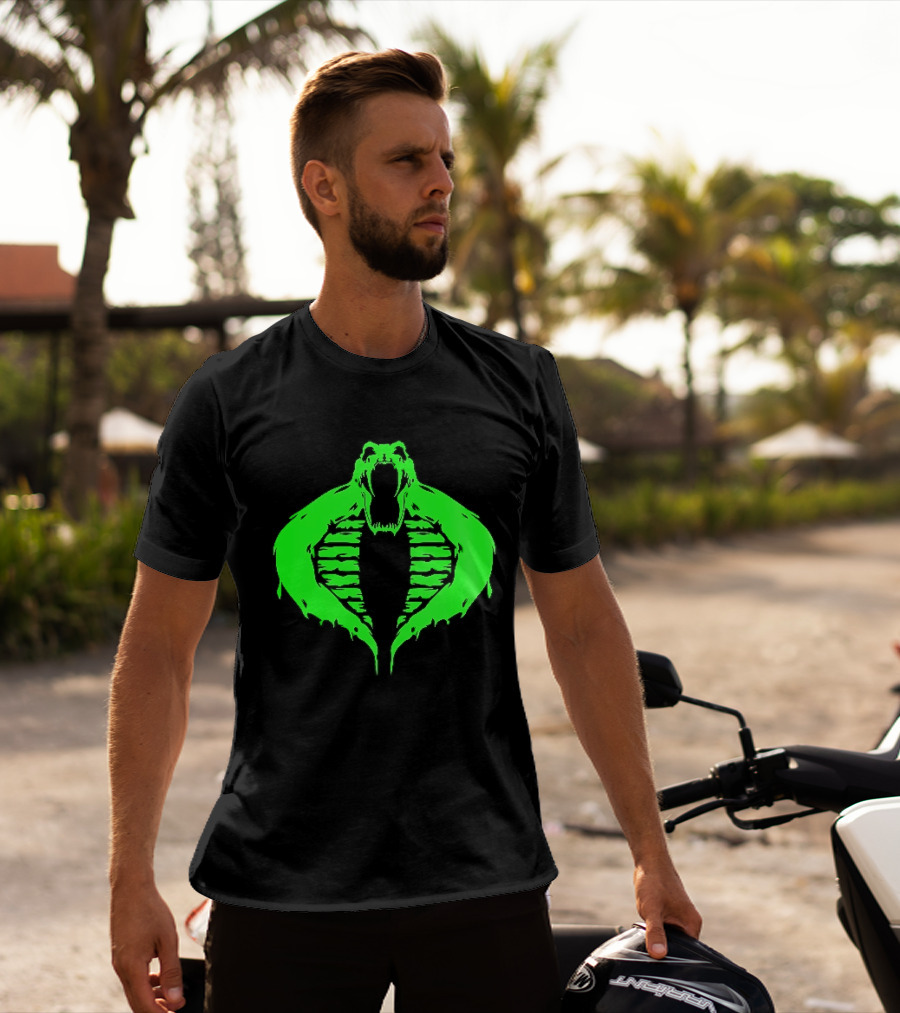 GI Joe Cobra Neon Green Distressed Snake T-Shirt